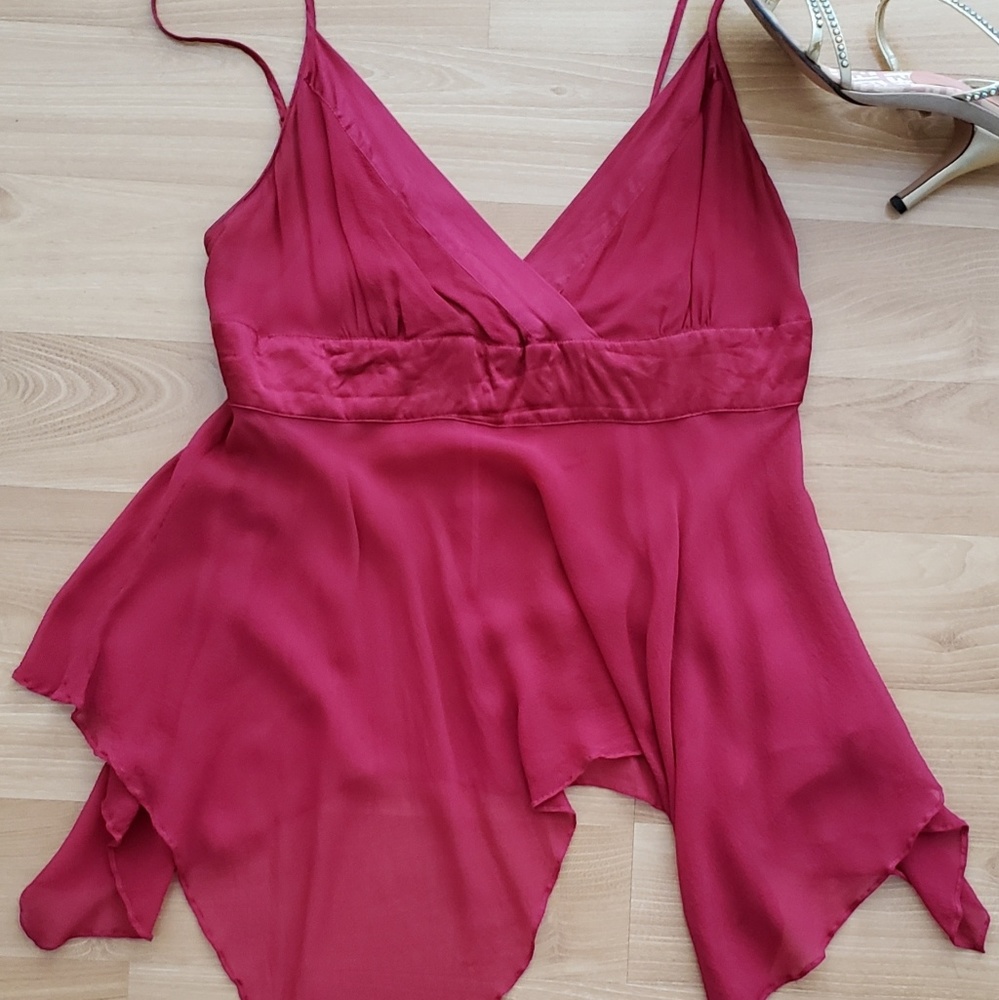 Super HOT Reddish Pink Top Large